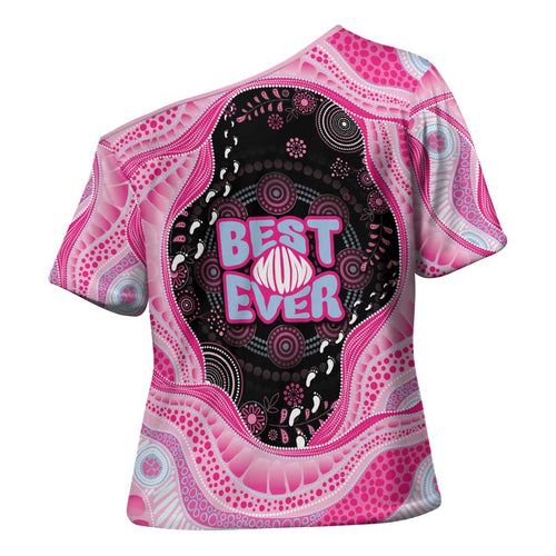 Australia Mother's Day Cross Shoulder Shirt Best Mum Ever Pink Version