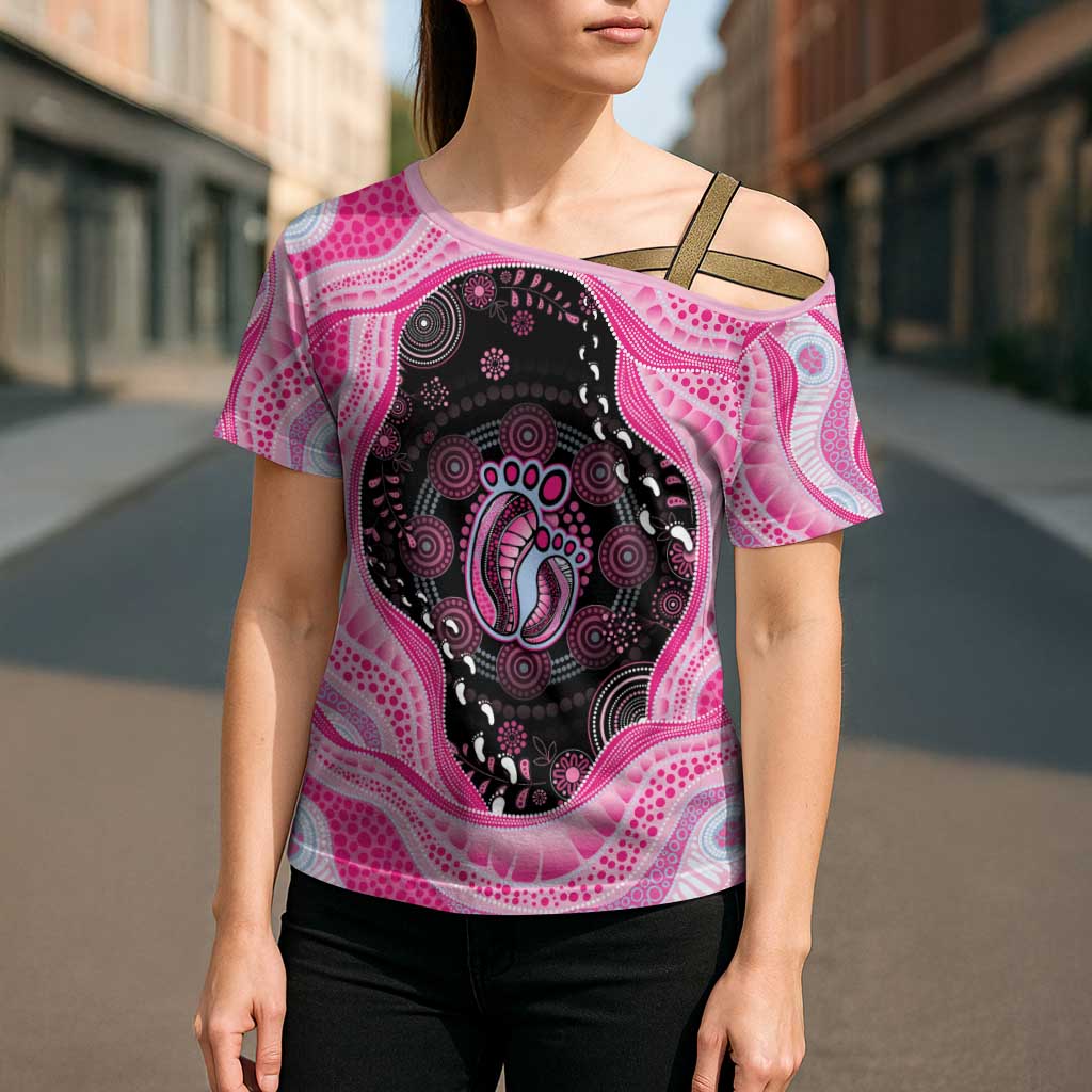 Australia Mother's Day Cross Shoulder Shirt Best Mum Ever Pink Version
