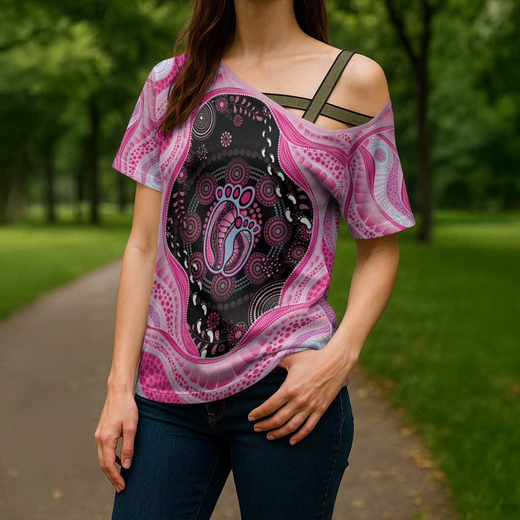 Australia Mother's Day Cross Shoulder Shirt Best Mum Ever Pink Version
