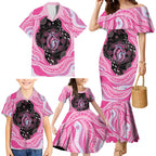 Australia Mother's Day Family Matching Mermaid Dress and Hawaiian Shirt Best Mum Ever Pink Version
