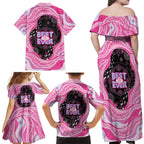 Australia Mother's Day Family Matching Off Shoulder Maxi Dress and Hawaiian Shirt Best Mum Ever Pink Version