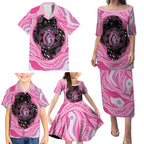 Australia Mother's Day Family Matching Puletasi and Hawaiian Shirt Best Mum Ever Pink Version