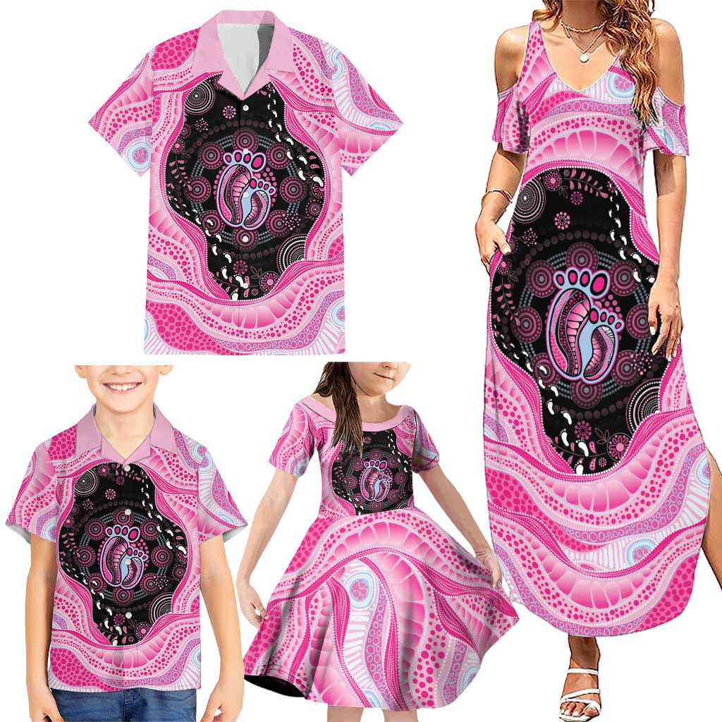 Australia Mother's Day Family Matching Summer Maxi Dress and Hawaiian Shirt Best Mum Ever Pink Version