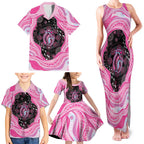 Australia Mother's Day Family Matching Tank Maxi Dress and Hawaiian Shirt Best Mum Ever Pink Version