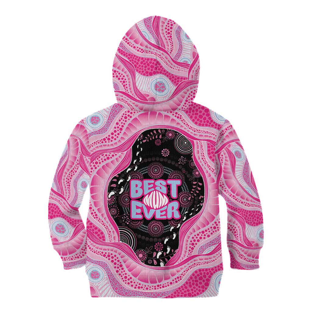 Australia Mother's Day Kid Hoodie Best Mum Ever Pink Version
