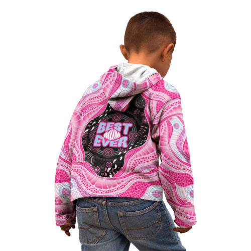 Australia Mother's Day Kid Hoodie Best Mum Ever Pink Version
