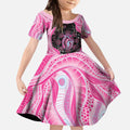 Australia Mother's Day Kid Short Sleeve Dress Best Mum Ever Pink Version