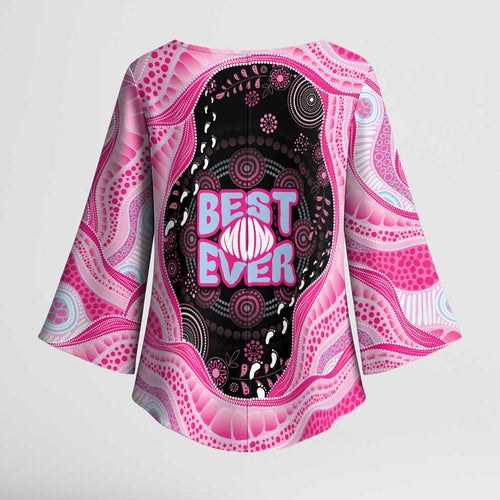 Australia Mother's Day Kimono Sleeve Blouse Best Mum Ever Pink Version