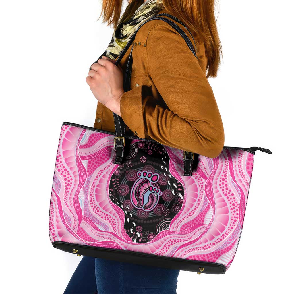 Australia Mother's Day Leather Tote Bag Best Mum Ever Pink Version