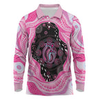 Australia Mother's Day Long Sleeve Polo Shirt Best Mum Ever Pink Version