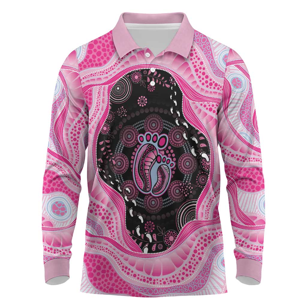 Australia Mother's Day Long Sleeve Polo Shirt Best Mum Ever Pink Version