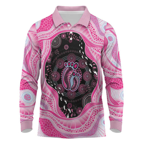 Australia Mother's Day Long Sleeve Polo Shirt Best Mum Ever Pink Version