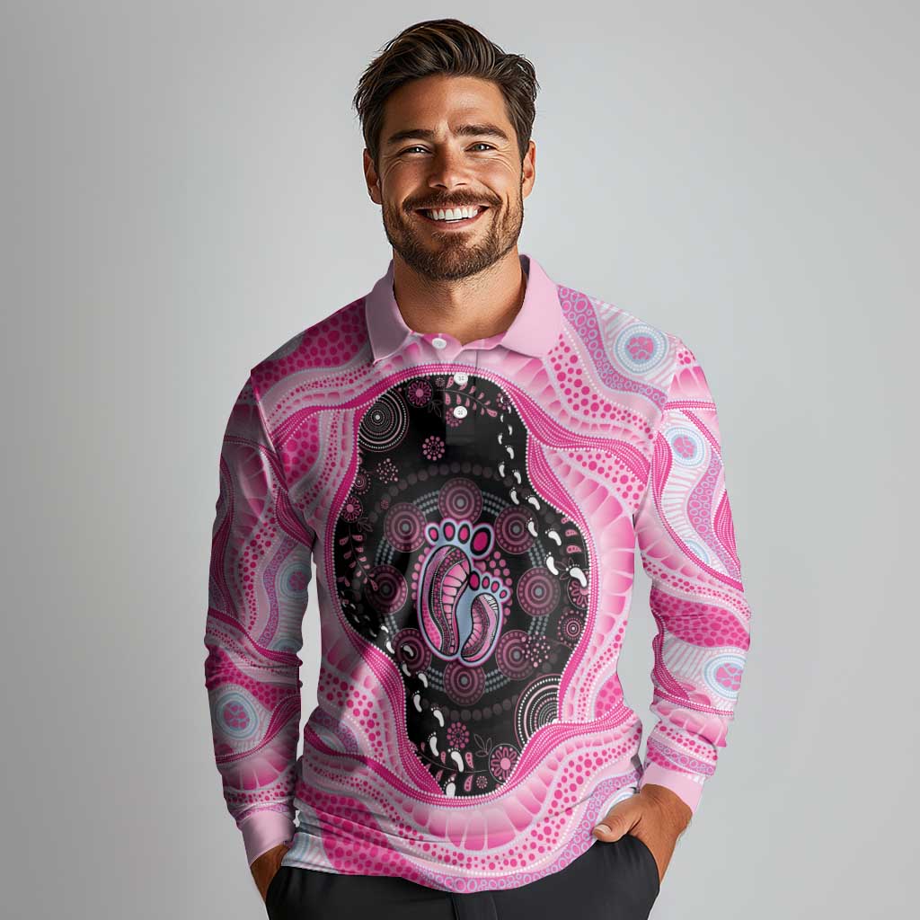 Australia Mother's Day Long Sleeve Polo Shirt Best Mum Ever Pink Version