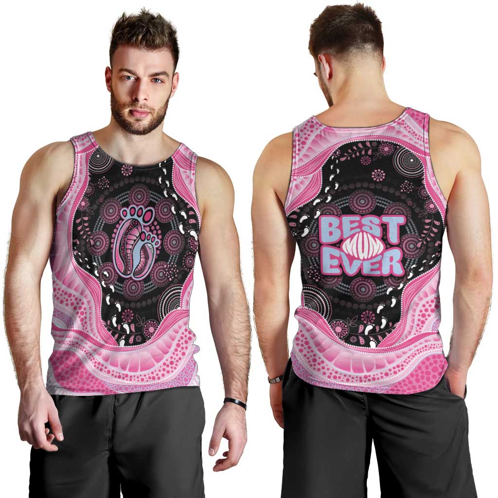 Australia Mother's Day Men Tank Top Best Mum Ever Pink Version