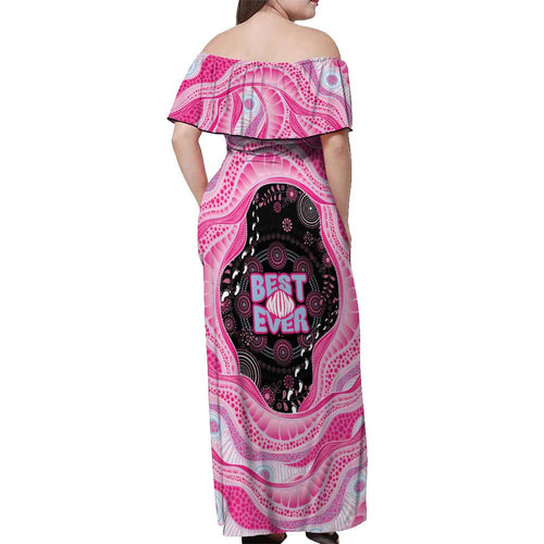 Australia Mother's Day Off Shoulder Maxi Dress Best Mum Ever Pink Version