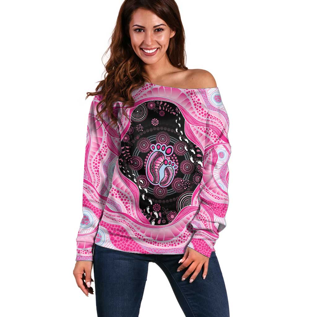 Australia Mother's Day Off Shoulder Sweater Best Mum Ever Pink Version