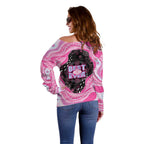 Australia Mother's Day Off Shoulder Sweater Best Mum Ever Pink Version