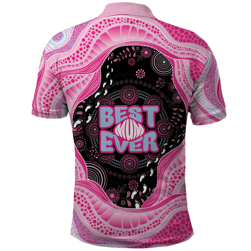 Australia Mother's Day Polo Shirt Best Mum Ever Pink Version