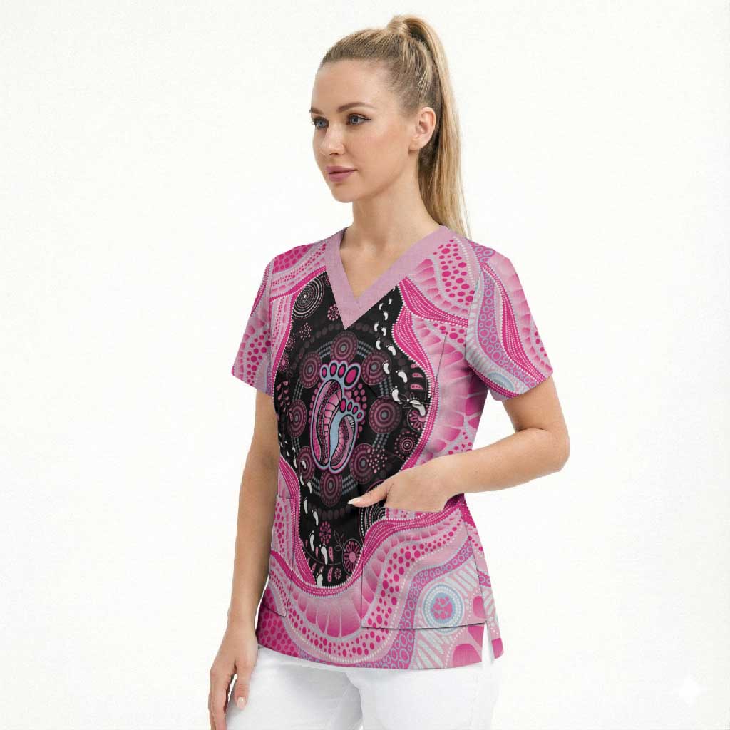 Australia Mother's Day Scrub Top Best Mum Ever Pink Version