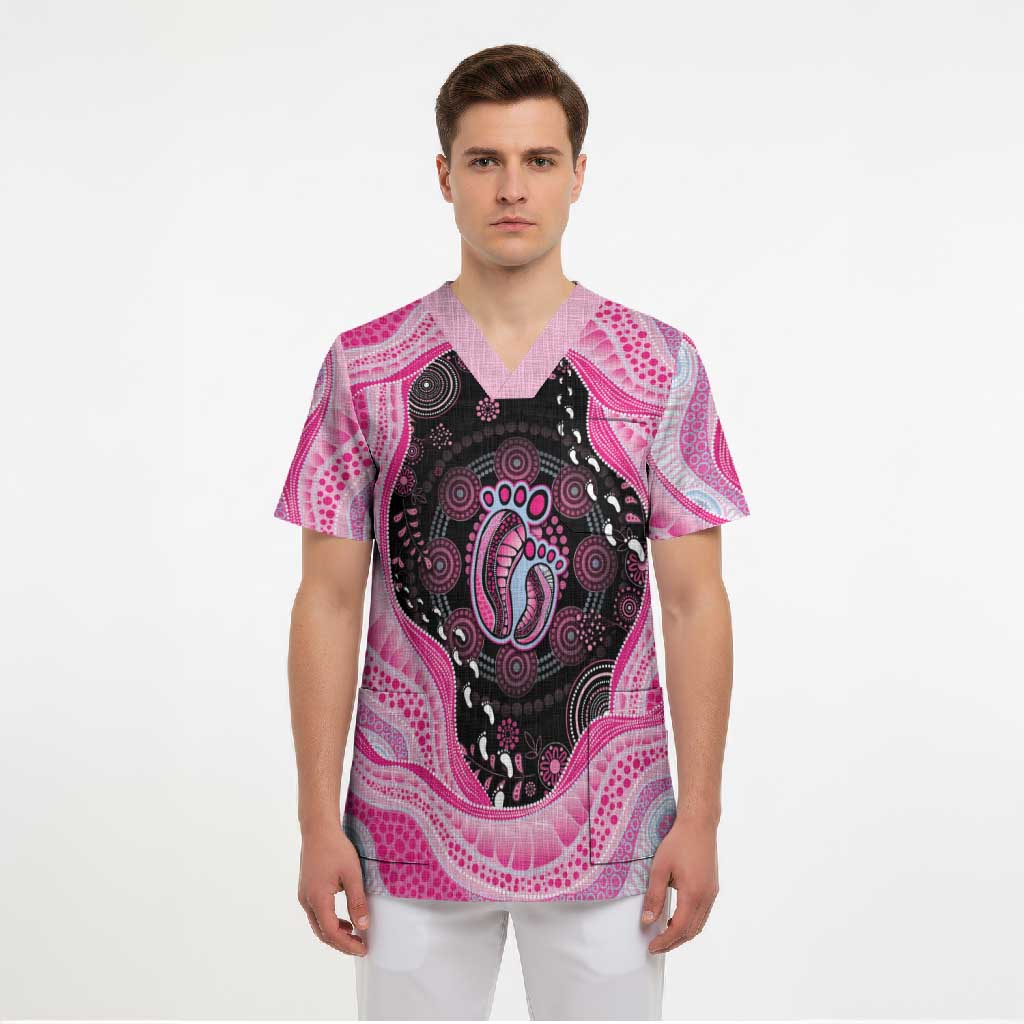 Australia Mother's Day Scrub Top Best Mum Ever Pink Version