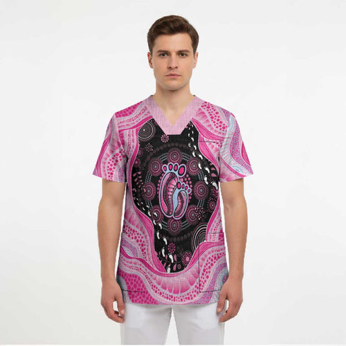 Australia Mother's Day Scrub Top Best Mum Ever Pink Version