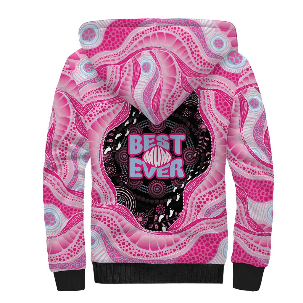 Australia Mother's Day Sherpa Hoodie Best Mum Ever Pink Version