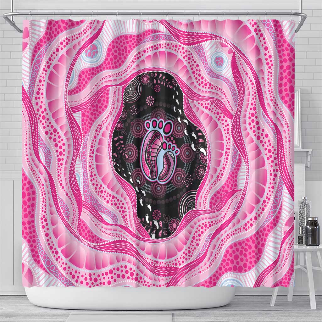Australia Mother's Day Shower Curtain Best Mum Ever Pink Version