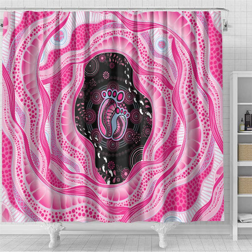 Australia Mother's Day Shower Curtain Best Mum Ever Pink Version