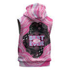 Australia Mother's Day Sleeveless Hoodie Best Mum Ever Pink Version