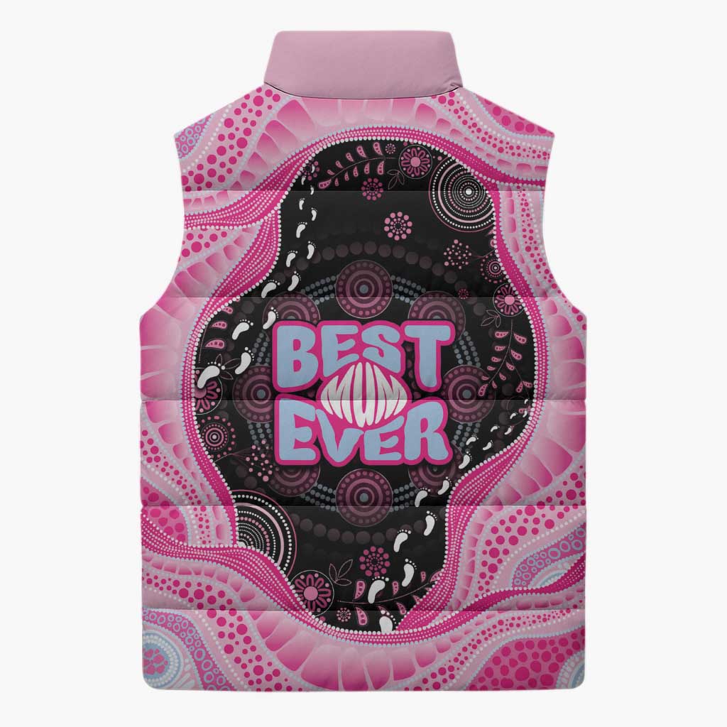 Australia Mother's Day Sleeveless Puffer Jacket Best Mum Ever Pink Version