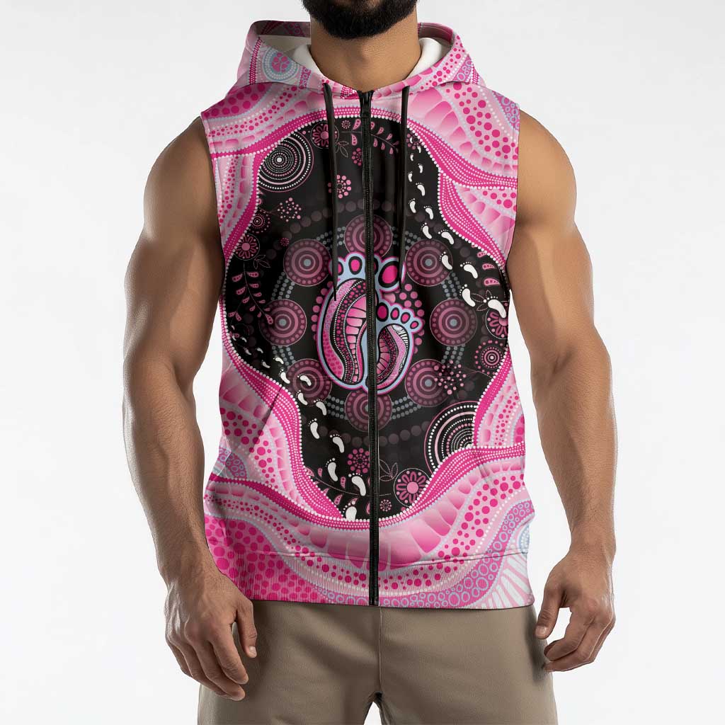 Australia Mother's Day Sleeveless Zip Hoodie Best Mum Ever Pink Version