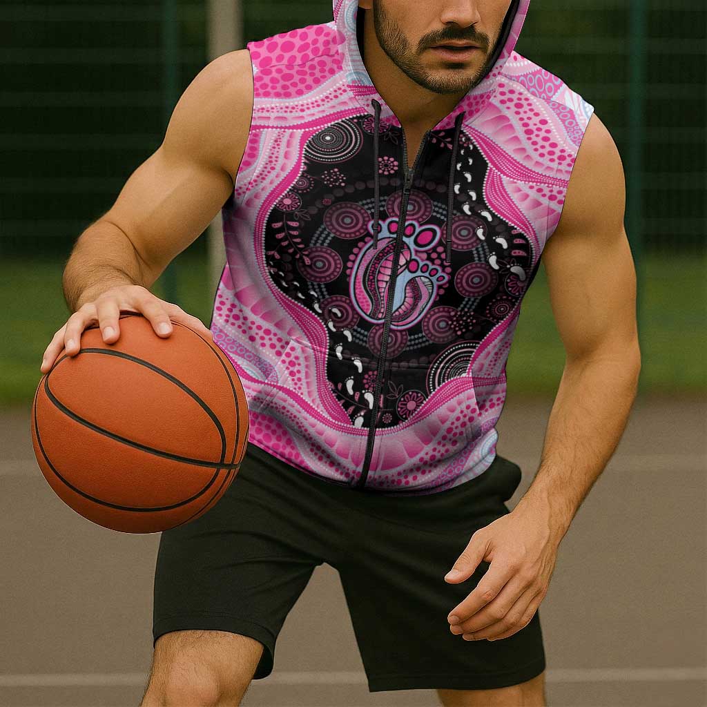 Australia Mother's Day Sleeveless Zip Hoodie Best Mum Ever Pink Version