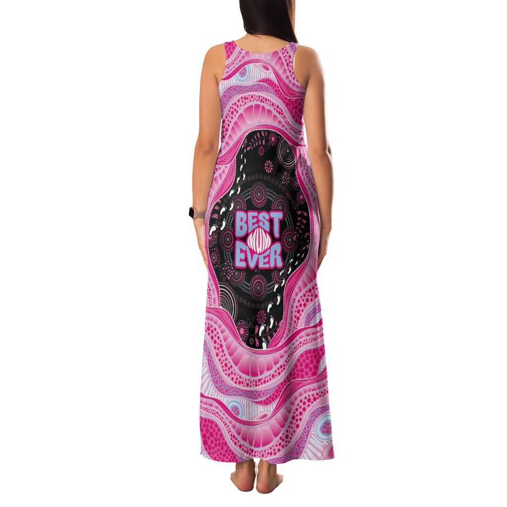 Australia Mother's Day Tank Maxi Dress Best Mum Ever Pink Version