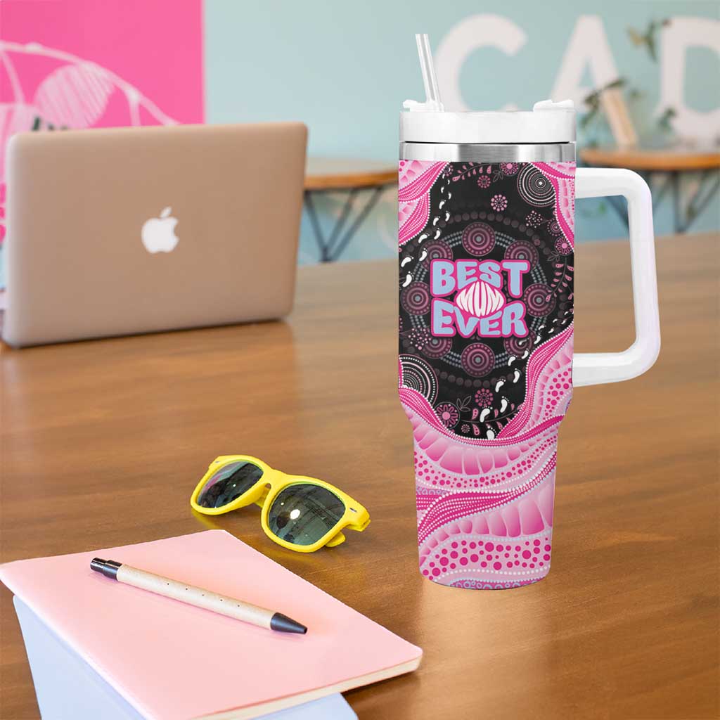 Australia Mother's Day Tumbler With Handle Best Mum Ever Pink Version