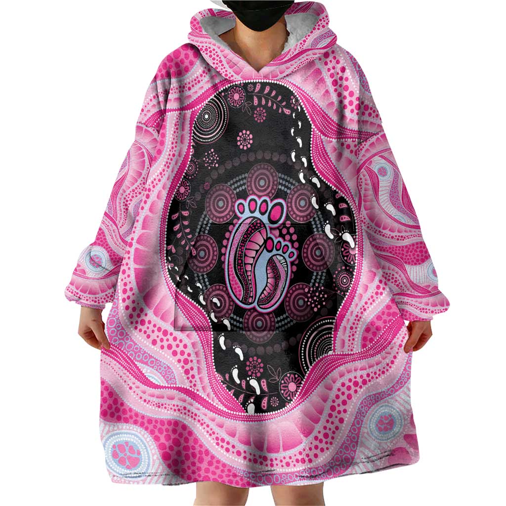 Australia Mother's Day Wearable Blanket Hoodie Best Mum Ever Pink Version