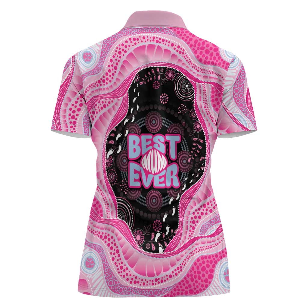 Australia Mother's Day Women Polo Shirt Best Mum Ever Pink Version