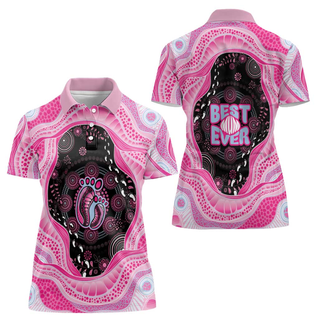 Australia Mother's Day Women Polo Shirt Best Mum Ever Pink Version