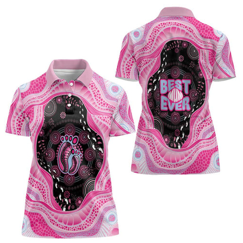 Australia Mother's Day Women Polo Shirt Best Mum Ever Pink Version