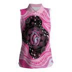 Australia Mother's Day Women Sleeveless Polo Shirt Best Mum Ever Pink Version