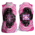 Australia Mother's Day Women Sleeveless Polo Shirt Best Mum Ever Pink Version