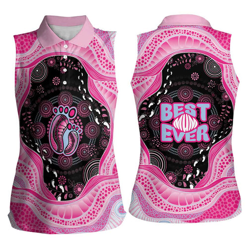 Australia Mother's Day Women Sleeveless Polo Shirt Best Mum Ever Pink Version