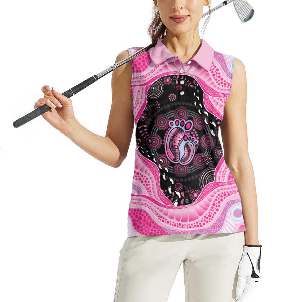 Australia Mother's Day Women Sleeveless Polo Shirt Best Mum Ever Pink Version