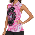 Australia Mother's Day Women Sleeveless Polo Shirt Best Mum Ever Pink Version