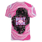 Australia Mother's Day Women V-Neck T-Shirt Best Mum Ever Pink Version