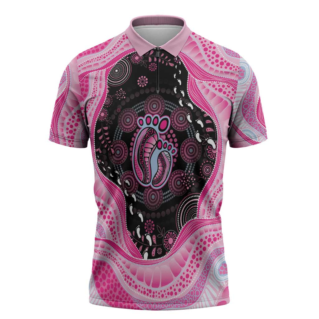 Australia Mother's Day Zipper Polo Shirt Best Mum Ever Pink Version