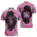 Australia Mother's Day Zipper Polo Shirt Best Mum Ever Pink Version