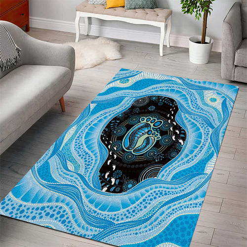 Australia Mother's Day Area Rug Best Mum Ever Blue Version
