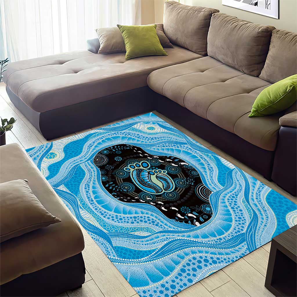 Australia Mother's Day Area Rug Best Mum Ever Blue Version