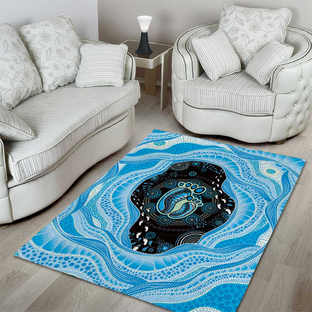 Australia Mother's Day Area Rug Best Mum Ever Blue Version