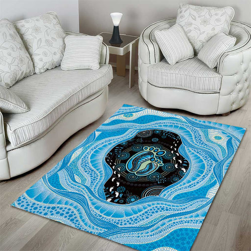 Australia Mother's Day Area Rug Best Mum Ever Blue Version